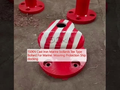 150KN Cast Iron Marine bollards Tee Type Bollard For Marine  Mooring Protection Ship docking