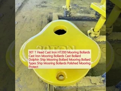 30T T Head Cast Iron HT200 Mooring Bollards Cast Iron Mooring Bollards Cast Bollard  Dolphin Ship Mooring Bollard Mooring Bollard Types Ship Mooring Bollards Polished Mooring Protect 