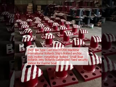 250T Tee Type Cast Iron HT200 Maritime International Bollards Ship's Bollard anchor rods molten metal	Boat Bollard  Small Boat Bollards Jetty Bollards Galvanized Fixed security station for marine boat