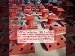 250T Tee Type Cast Iron HT200 Boat Bollard Boat Deck Bollards T Head Bollard Mooring Bitts Mooring Bollards Cast Bollard Cast Iron Mooring Bollards Galvanized For Marine Outfitting