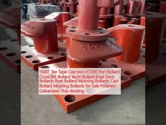 1500T Tee Type Cast Iron HT200 Port Bollard Cross Bitt Bollard Yacht Bollard Boat Deck Bollards Boat Bollard Mooring Bollards Cast Bollard Mooring Bollards for Sale Polished Galvanized Ship docking