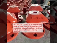 550T Tee Type Cast Iron HT200 Ship Mooring Bollard Bollards in Ship Boat Bollard Maritime International Bollards Ship's Bollard Small Boat Bollards Galvanized Polished Mooring Protection